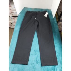 Hasting & Smith Joggers Sweatpants Large Womens Black Drawstring Straight NWT